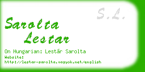 sarolta lestar business card