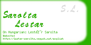 sarolta lestar business card